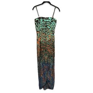 Vintage BCBG Max Azria Printed Midi Maxi Dress